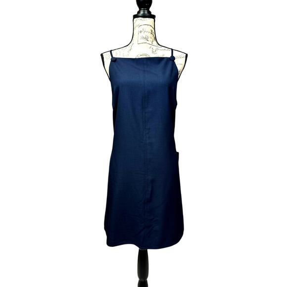 Lulu's Chic Ease Sleeveless Apron Mini Dress Navy Blue XL - Picture 5 of 16